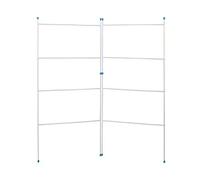 Prima Laundry 2 Fold Dryer Airer Rack Washing Home Garment Clothes Stand, Alloy Steel, White, 4 Metre