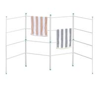 Prima Laundry 4 Fold Dryer Airer Rack Washing Home Garment Clothes Stand, Metal, White, 8 Metres