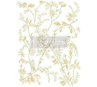 Prima Marketing Bird Song Gold Foil Decor Transfers- Set of 1