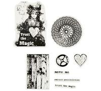 Prima Marketing Finnabair 6 x7.5-inch, Acrylic Rubber, Multi, 6x7.5 Cling Stamp-Trust The Magic-1 pc
