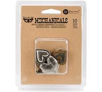 Prima Marketing Mechanicals Metal Embellishments by Finnabai-Tin Hearts, Other, Multicoloured, 2.54x12.06x15.24 cm