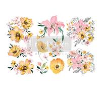 Prima Marketing Re-Design Decor Transfers 6"X12" 3/Sheets-Watercolor Lush RE656058