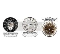 Prima Marketing Re-Design Decor Transfers 8.5"X11" 3/Sheets-Middy- Vintage Clocks