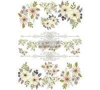 Prima Marketing Redesign Decor Transfers, Wood, Painted Florals