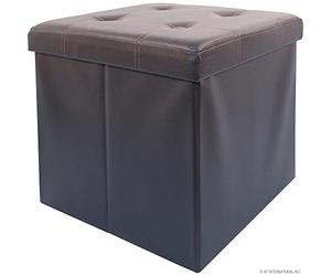 Prima SINGLE STORAGE OTTOMAN LID BROWN