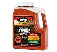 Prima Spice Cayenne Pepper Powder 5 LBS Bulk Kitchen Jug | 60,000 SHU (Extra Hot) | All Natural, Gluten Free | Red Ground Pepper | Bold Heat For Cooking, Rubs, Home Or Commercial Use