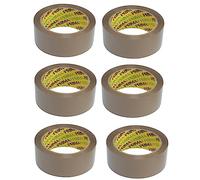 PRIMA Tape Brown 6 Rolls 48MM x 66M Packaging Tape for Parcels and Boxes 6 Roll pack of Heavy Duty Brown Packing Tape Strong, Secure and Sticky Seal your Boxes Low Noise