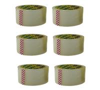 Prima Tape Clear 6 Rolls 48MM x 66M Packaging Tape for Parcels and Boxes 6 Roll pack of Heavy Duty Clear Packing Tape Strong, Secure and Sticky Seal your Boxes