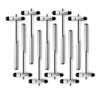 PrimaCare DH-3693-10 Neurological Reflex Testing Hammer with Dual-Plastic Head & Built-in Brush, 7.5", Pack of 10