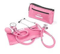 Primacare DS-9181-PK Professional Aneroid Sphygmomanometer and Sprague Rappaport Stethoscope, Manual Blood Pressure Kit with Cuff and Carrying Case, Pink