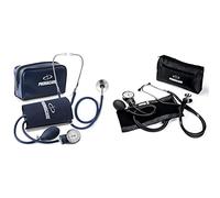 Primacare DS-9196 Professional Classic Series Large Adult Size Manual Blood Pressure Kit, Navy & Primacare DS-9181-BK Professional Aneroid Sphygmomanometer and Sprague Rappaport Stethoscope, Black