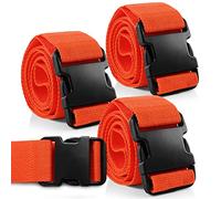 Primacare IR-5009-3 Pack of 3 Unisex Restraint Strap with Plastic Buckles for Patients, Adults and Kids, Medical Waterproof Straps with Adjustable Locking for Easy Attachment, 9 Feet, Orange