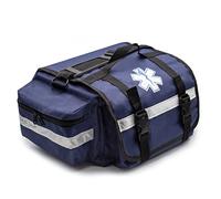 Primacare KB-RO74-R First Responder Bag for Trauma, Professional Multiple Compartment Kit Carrier for Emergency Medical Supplies, Red, 17 x 9 x 7 inches