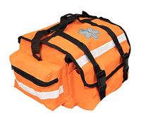 Primacare Medical Supplies KB-RO74-O First Responder Bag for Trauma, Professional Multiple Compartment Kit Carrier for Emergency Medical Supplies, Orange, 17 x 7 x 9 inches