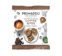 Primadeli Coffee Taralli Bites - Italian Crispy Coffee Flavoured Taralli - Sweet & Crunchy Gourmet Snack - Vegan, Kosher & Halal Friendly - Authentic Italian Baked Snack - 35g x 24 bags