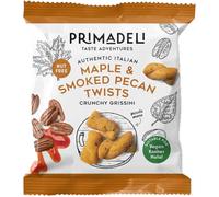 Primadeli - Crunchy Grissini Twists - Maple & Smoked Pecan - Vegan - 35g x 24 bags