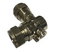 Primaflow 15mm Chrome Angled Isolation Valve