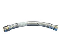 Primaflow Flexible TAP Connector 22MM x 3/4" Full Large BORE Hose 300mm - Silver, Stainless Steel, Plumbing Connector, Single Item