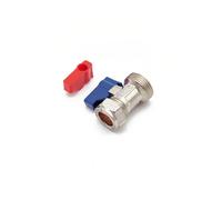 Primaflow Pf Washing Machine Straight Valve 15 X 3/4" Cp Wras 960818 - Brass Chrome-Plated Fitting