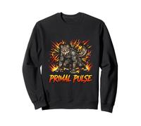 Primal Energy Wolf Power Motion Graphic Design Sweatshirt