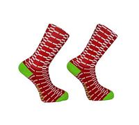 Primal Europe Cycling Socks. Red and White Crosstech. Bike Socks. Small/Medium (4-7)