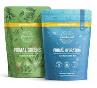 Primal Harvest Daily Two-Step Routine | Greens Powder + Hydration Stick Packs | 2 Pack | 30 Day Supply