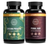 Primal Harvest Daily Two-Step Routine | Kurkuma Pills + Hair Complex Pills | 2 Pack | 30 Day Supply