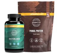 Primal Harvest Daily Two-Step Routine | Multi Collagen Pills + Vegan Protein Powder Chocolate | 2 Pack | 30 Day Supply