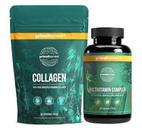 Primal Harvest Daily Two-Step Routine | Pure Collagen Powder + Multivitamin Pills | 2 Pack | 30 Day Supply