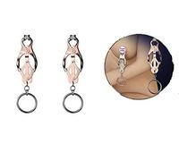 Primal Juice Nipple Clip,Nipple and Vaginal Clip for Sex Bondage, Adjustable Butterfly Design, Silver Metal