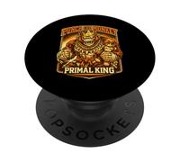 Primal King Gorilla Punch The Monkey Ape Crown PopSockets Adhesive PopGrip