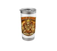Primal King Gorilla Punch The Monkey Ape Crown Stainless Steel Insulated Tumbler