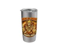 Primal King Gorilla Punch The Monkey Ape Crown Stainless Steel Insulated Tumbler