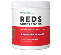Primal Reds (Red Fruit Drink) | 390g Tub / 30 Servings | Natural Raspberry Flavour with Stevia | Manufactured in the UK | Love Life Supplements - "Live Healthy, Love Life."