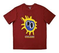 Primal Scream Men's Screamadelica T-Shirt in Red | Size: Medium Primal Scream Red M