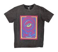 Primal Scream Psychedelic Eye Stone Wash T-Shirt in Grey | Size: 2XL Primal Scream Grey 2XL