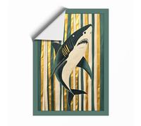 Primal Shark Graphic Unframed Wall Art Print A2 (59.4×42cm), Wall Decor for Living Room, Bedroom, Office & Home, Art Gift