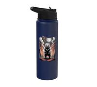 Primal Spirit Bear Under a Full Moon Stainless Steel Insulated Water Bottle