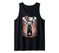 Primal Spirit Bear Under a Full Moon Tank Top