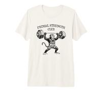 Primal Strength Club Monkey Vintage Style Design Premium T-Shirt