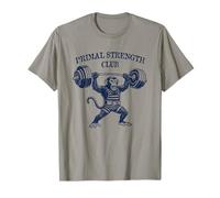 Primal Strength Club Monkey Vintage Style Design T-Shirt