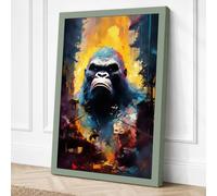 Primal Strength Modern Canvas Wall Art Print 18x12 Inch (46 x 30 cm)