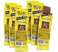 Primal Strips Texas Barbecue Vegan Jerky Pack of 6 (28gm) - Delicious Meat Alternative Healthy Snacks - Non-GMO, High Protein, Traditional Vegan Snacks