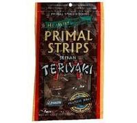 Primal Spirit, Vegan Meatless Jerky Strips - High Energy, High Protein, Non-GMO, 93% Fat-Free Snacks, Vegan Jerky - 28g, Pack of 24 Teriyaki Flavour