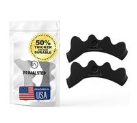 PRIMALSTEP Toe Separators - 50% Thicker & More Durable - Correct Foot and Bunion Pain, Plantar Fasciitis - Dr. Recommended Toe Straightener to Improve Mobility - Stretches to Fit (Size Large)