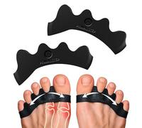 PRIMALSTEP Toe Separators - 50% Thicker & More Durable - Correct Foot and Bunion Pain, Plantar Fasciitis - Dr. Recommended Toe Straightener to Improve Mobility - Stretches to Fit (Size Large)