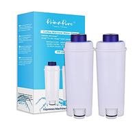 PrimaPure 2-Pack Coffee Espresso Machine Water Filter Replacement For DeLonghi DLSC002, DLS C002, SER3017, 5513292811, ESAM, ECAM, ETAM Series
