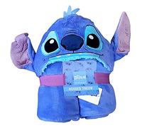 Primark Limited Licensed Disney Lilo & Stitch Fleece Blanket Throw Hooded Cosy Wrap Poncho With 3D Ears GIFT NEW