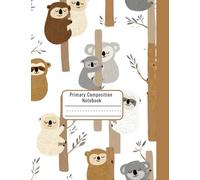 Primary Composition Notebook for Left-Handed Kids - Kindergarten -2nd Grade - Koala-Themed - Handwriting Practice for K-2 Kids - Wide Ruled & Dotted Midline
