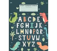 Primary Composition Notebook Handwriting Practice: Dashed Midline Dinosaur Notebook For Kids Grades K-2 | 100 Sheets